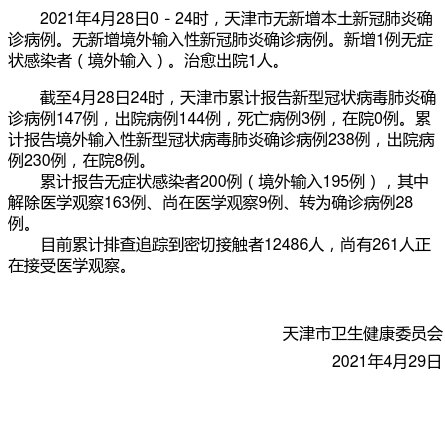 天津新增28例本土确诊病例,天津新增本土病例36例-第1张图片