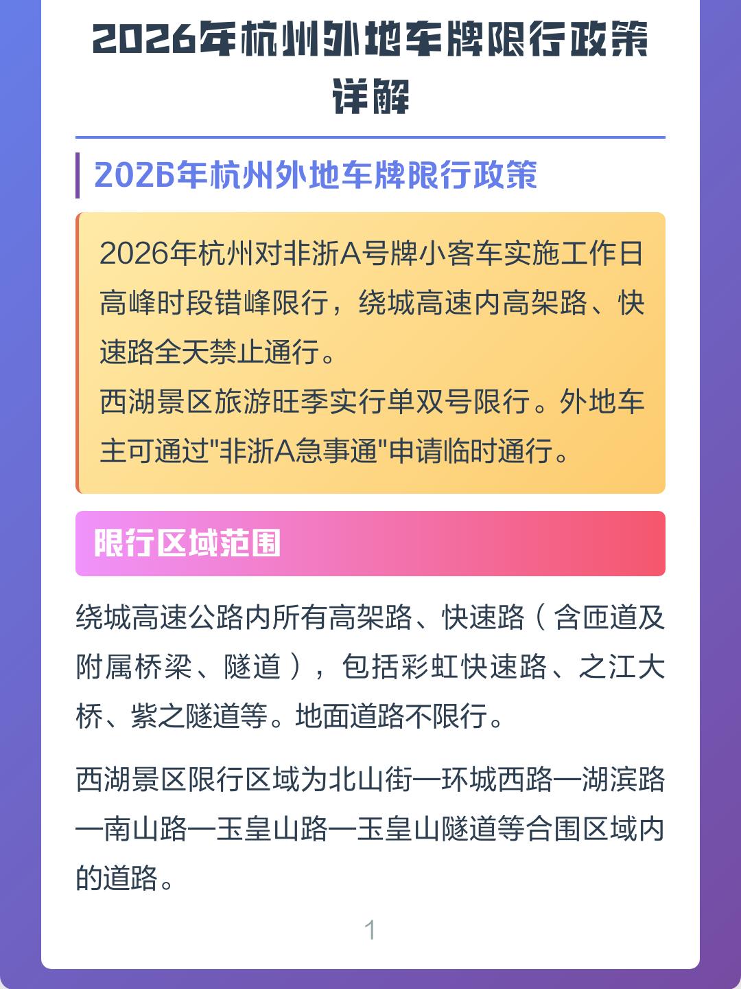 【杭州限行最新通知2023年/杭州限行时间和范围2026】