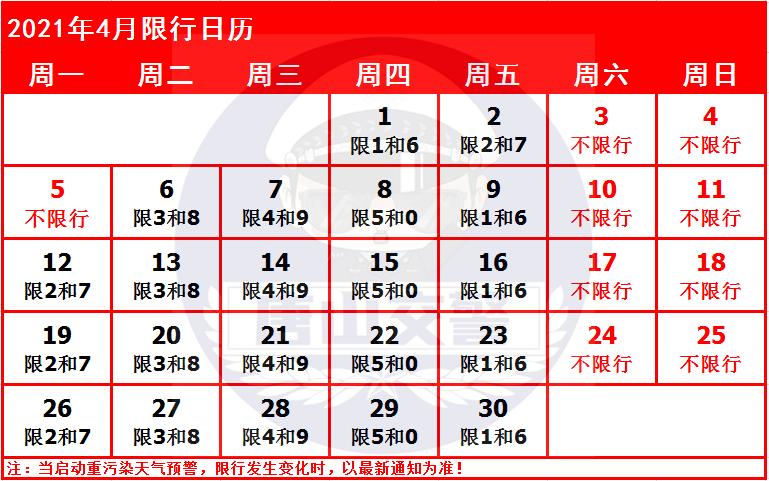 【唐山限号2021年1月最新限号表/唐山限号吗今天限几号】