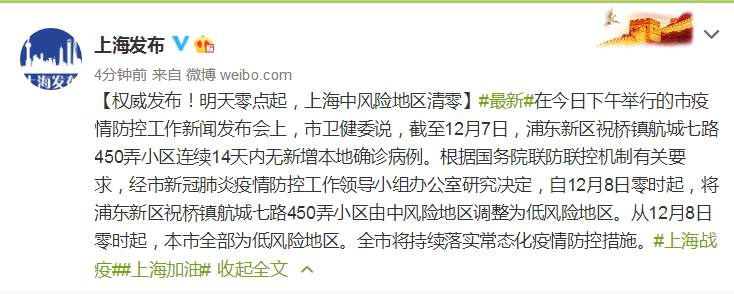 “上海中风险地区” 上海中高口？-第1张图片