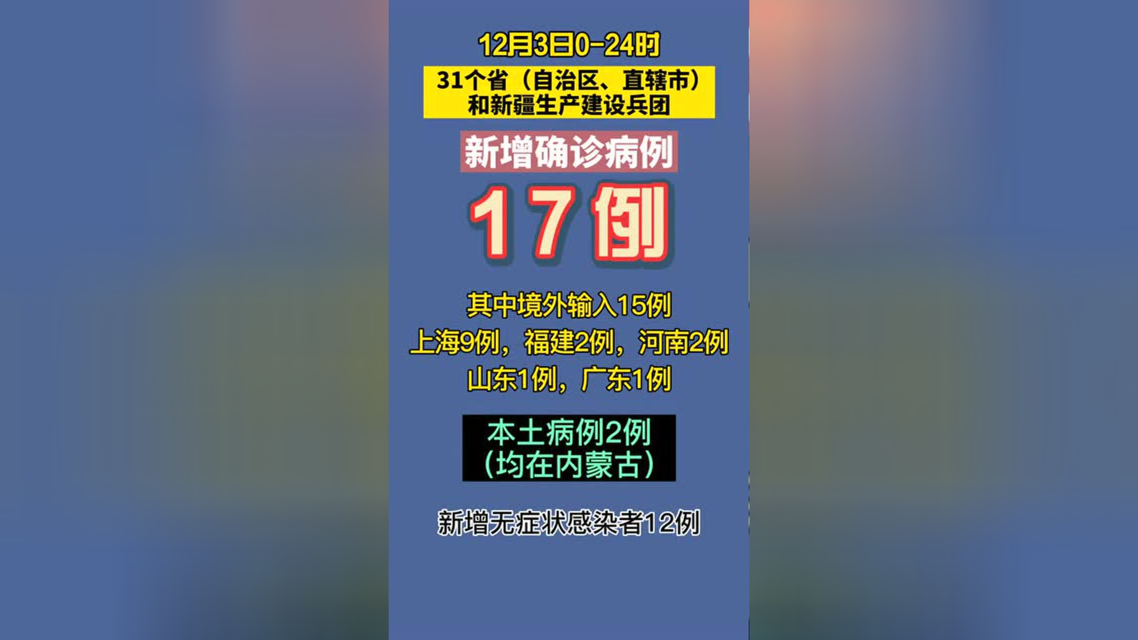 内蒙古新增境外输入5例〃内蒙古新增1例本土确诊