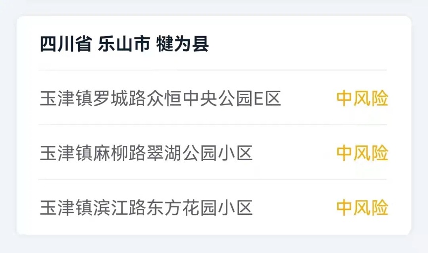 “成都中风险地区” 成都中风险地区有哪些？