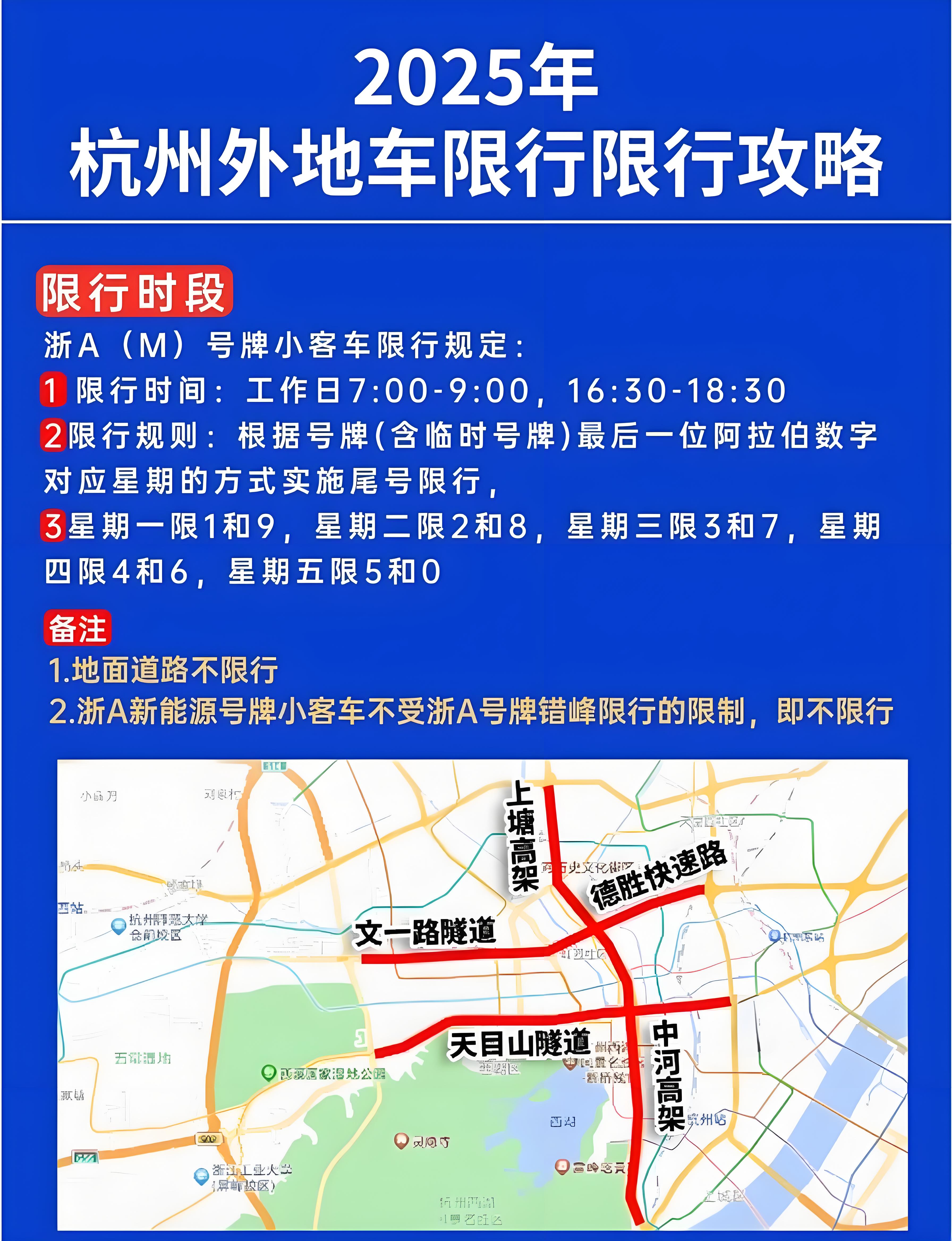 【杭州限行区域图/杭州市汽车限行规定时间范围】-第1张图片