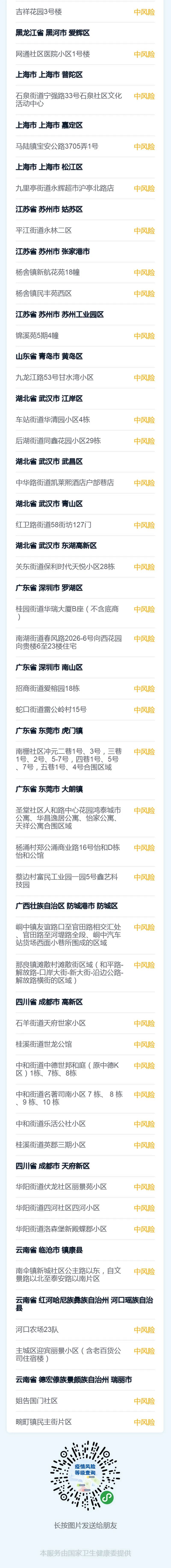 “广州新增2个中风险地区” 广州新增2个中风险地区是哪里？