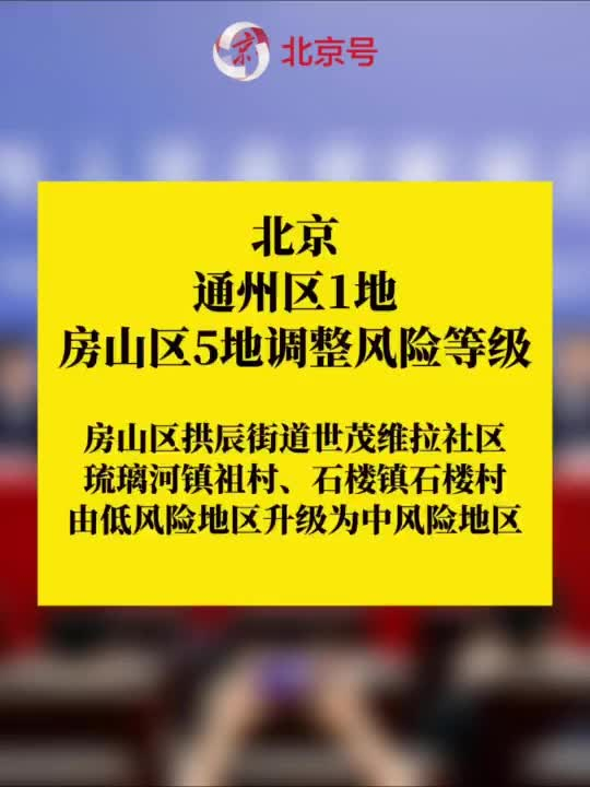 “北京8地调整风险等级” 北京8地调整风险等级最新消息？