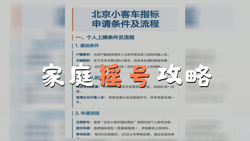 北京小汽车摇号-北京小汽车摇号申请时间